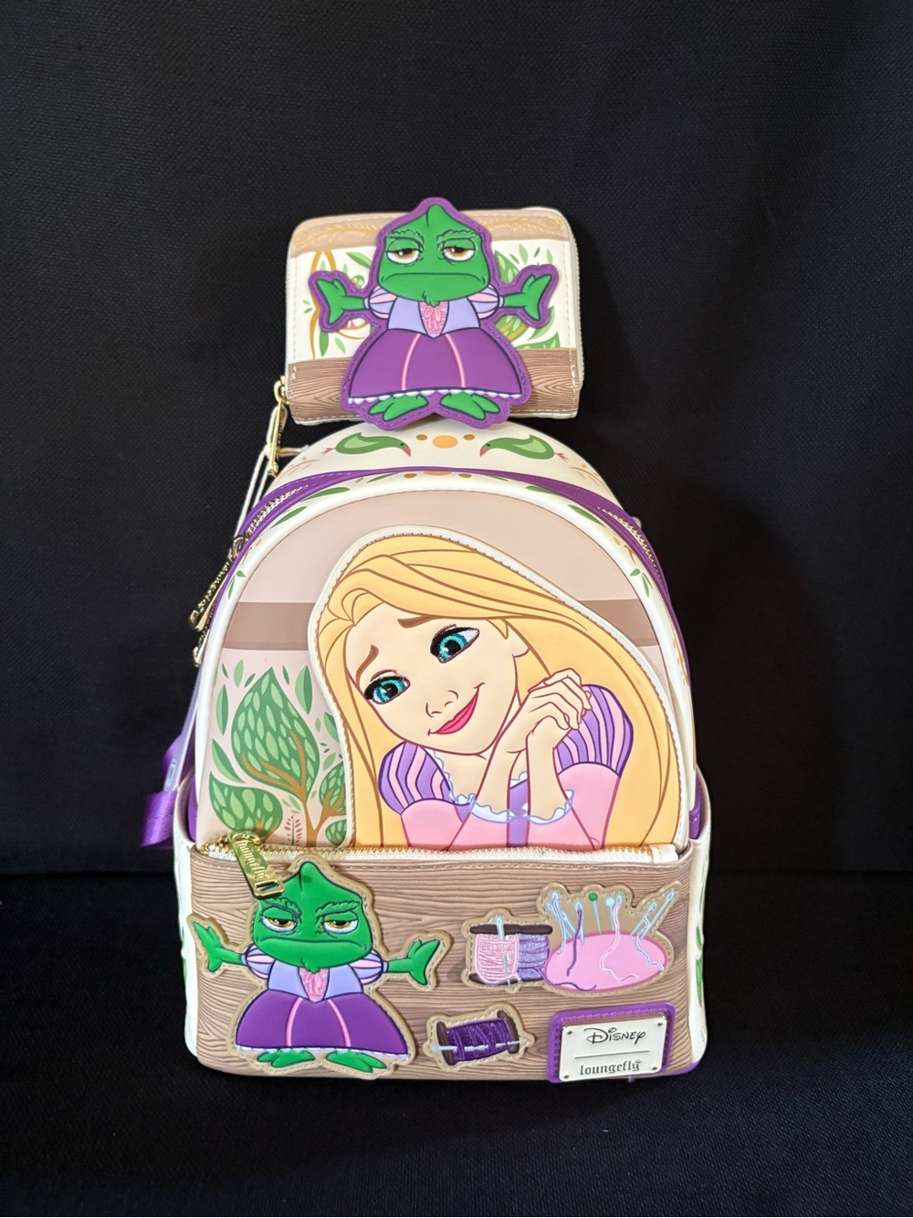 NWT Disney Rapunzel Mini Backpack by Loungefly with Matching Wallet